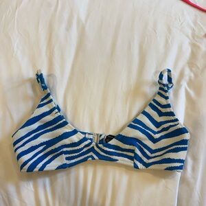 Triangl Zebra Print Bikini Top